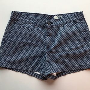 Navy Geometric Shorts